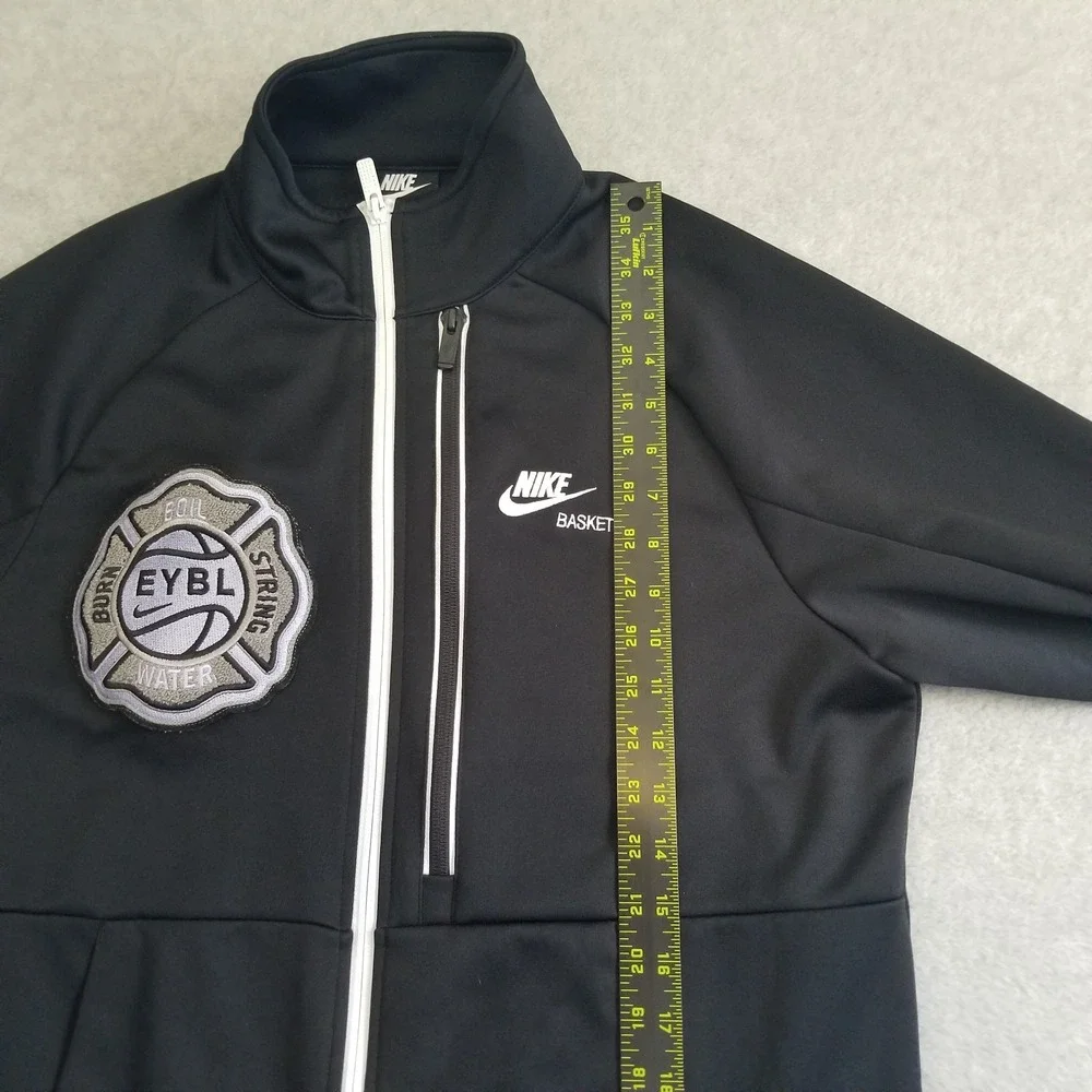 Nike Track Jacket Mens Medium Black EYBL Basketball 2021 Burn String Water Boil
